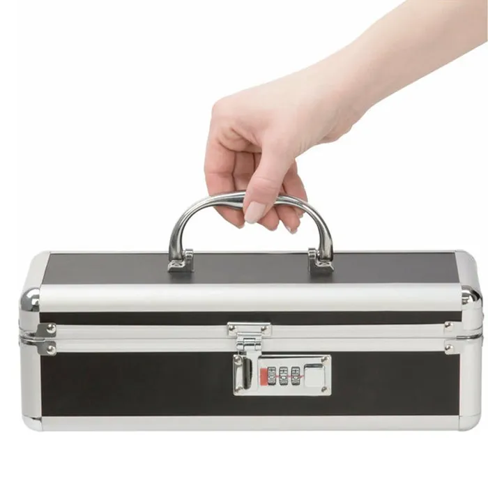 BMS Enterprises Vibrators | BMS Lockable KEYLESS Vibrator Case Sex Toy Storage Trunk Chest Black