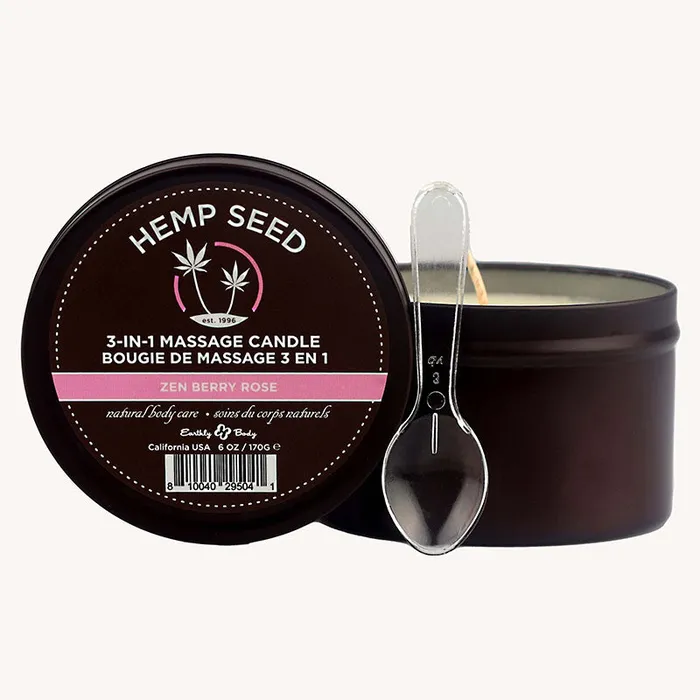 Couples Earthly Body Hemp Seed 3In1 Massage Candle