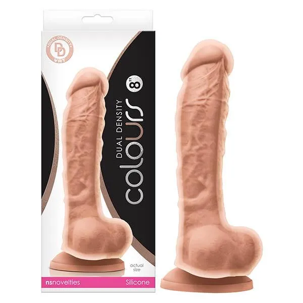 Dildos NS Novelties Colours Dual Density 8in Dildo White