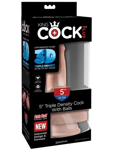 King Cock Dildos King Cock 3D Tripl Dense 5