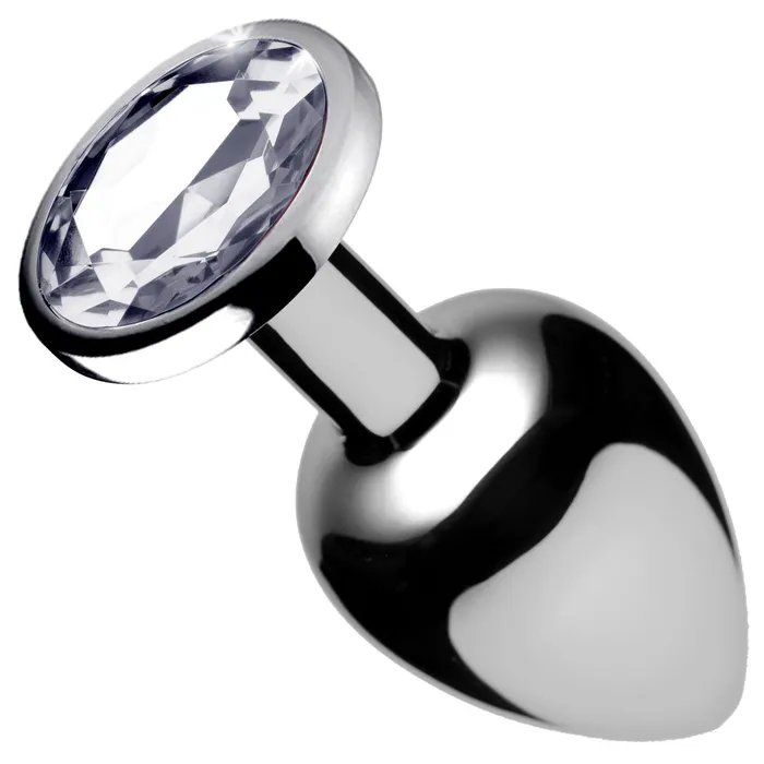 Male Sex Toys Clear Gem Anal Plug Medium XR Brands Booty Sparks