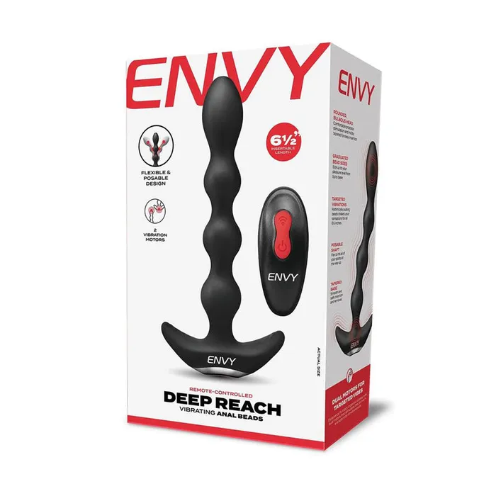 Male Sex Toys Xgen Products Envy Deep Reach Vibrating Anal Beads