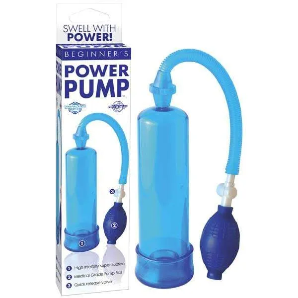 Pipedream Beginners Power Pump Blue Penis Pump Male Sex Toys