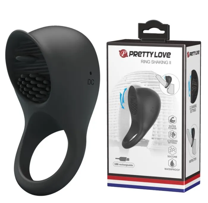Pretty Love Female Sex Toys Rechargeable Tickling Tongues Cockring