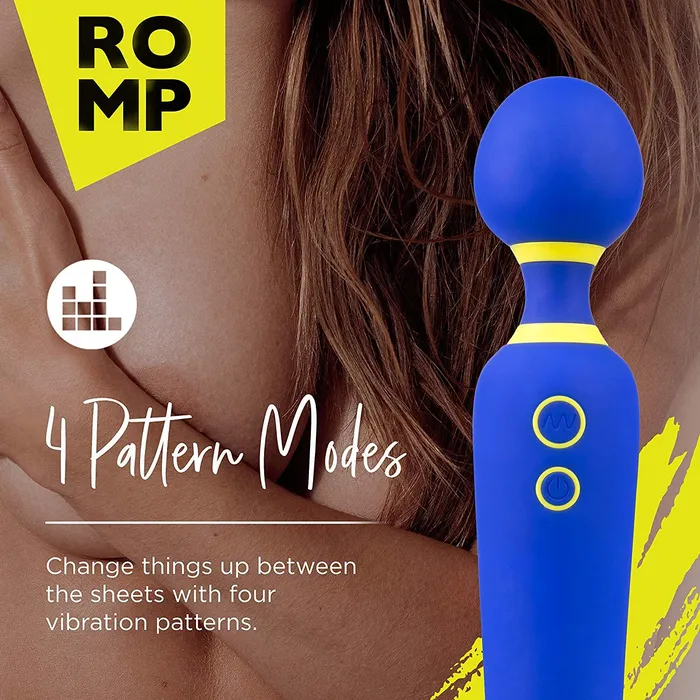 ROMP Flip - Personal Massage Wand Cordless Rechargeable & Waterproof Powerful Vibrating Massager with 6 Speed & 4 Mode Settings | Blue | Wow Tech Female Sex Toys ROMP Flip - Personal Massage Wand Cordless Rechargeable & Waterproof Powerful Vibrating Massager with 6 Speed & 4 Mode Settings | Blue | Wow Tech Female Sex Toys