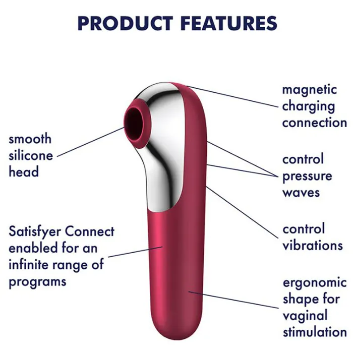 Satisfyer Dual Love Clitoral Stimulator G-Spot Vibrator Sucker APP Control USB | Satisfyer Vibrators
