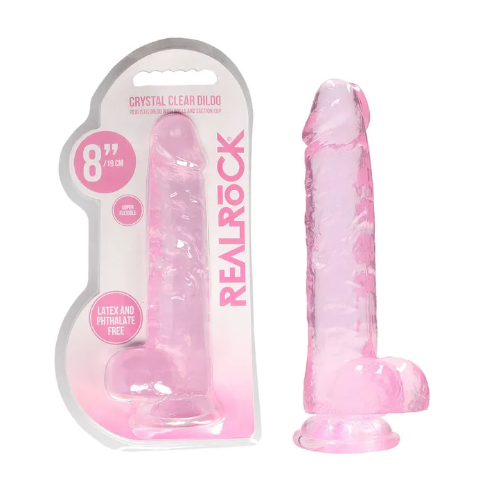 Shots Toys Female Sex Toys RealRock 8 Realistic Dildo With Balls