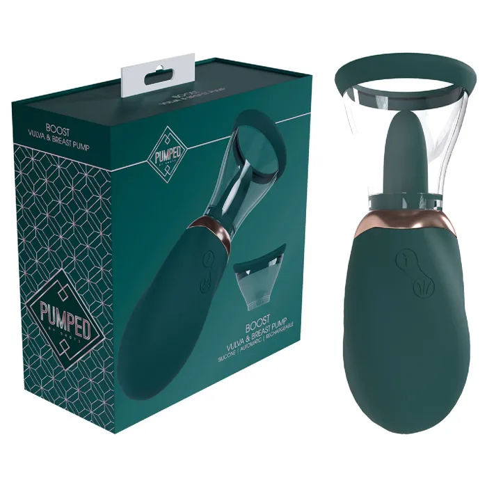 Shots Toys Male Sex Toys | PUMPED Boost Auto Vulva & Brest Pump - Green