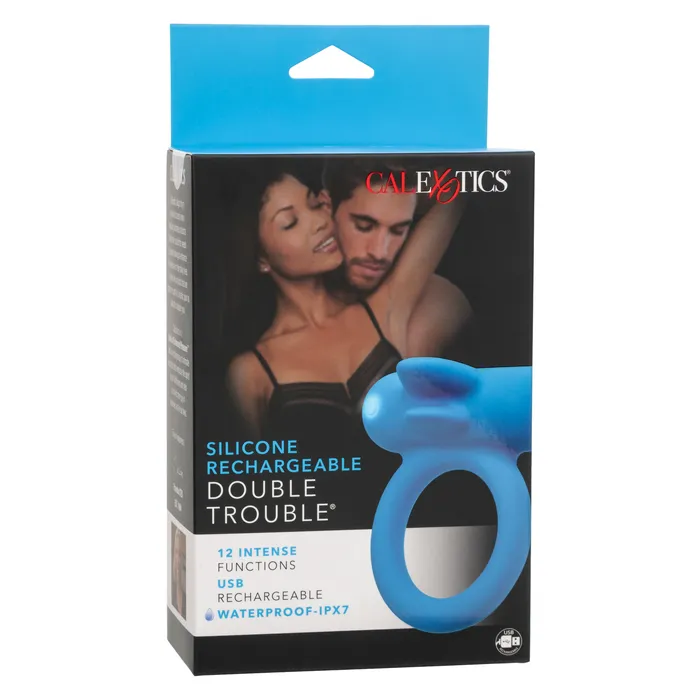 Silicone Rechargeable Double Trouble Calexotics Female Sex Toys