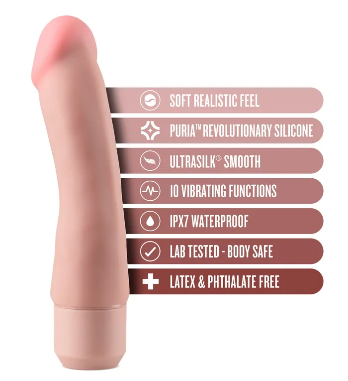 Blush Dr. Skin Silicone – Dr. Steve - 7 Inch Vibrating Dildo | Dildos