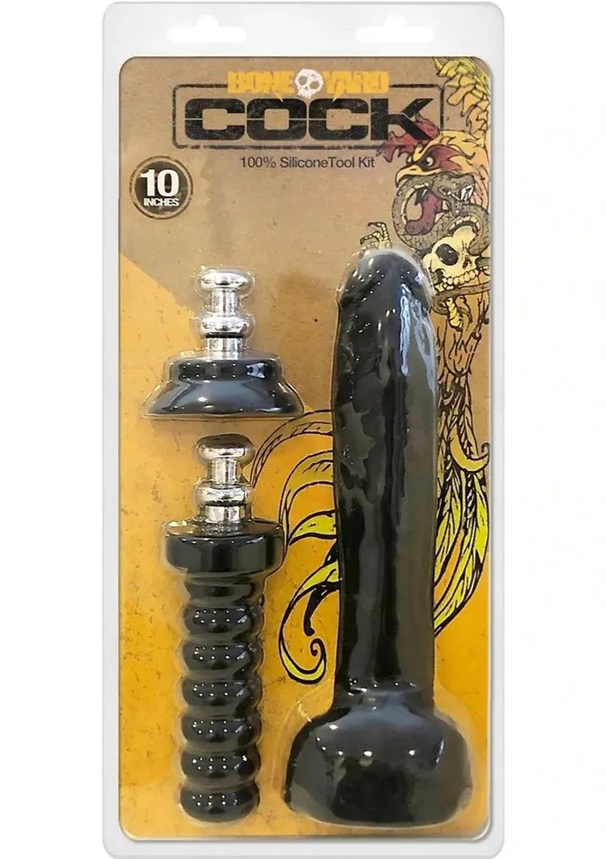 Boneyard Female Sex Toys | Boneyard Silicone Tool Kit Dildo with Balls 10in with Attachments