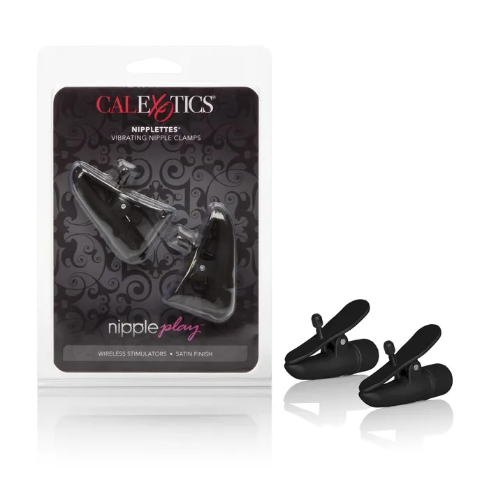 Couples | CalExotics Nipple Play Nipplettes Vibrating Nipple Clamps - Black Couples | CalExotics Nipple Play Nipplettes Vibrating Nipple Clamps - Black
