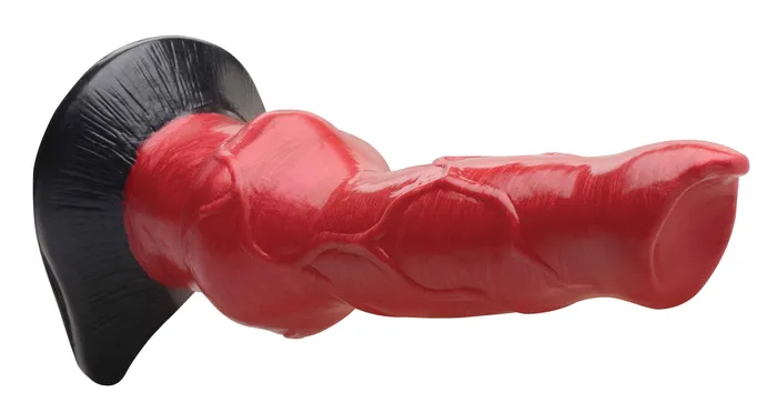Dildos | XR Brands Creature Cocks Hell-Hound - Canine Penis Silicone Dildo - Red Dildos | XR Brands Creature Cocks Hell-Hound - Canine Penis Silicone Dildo - Red