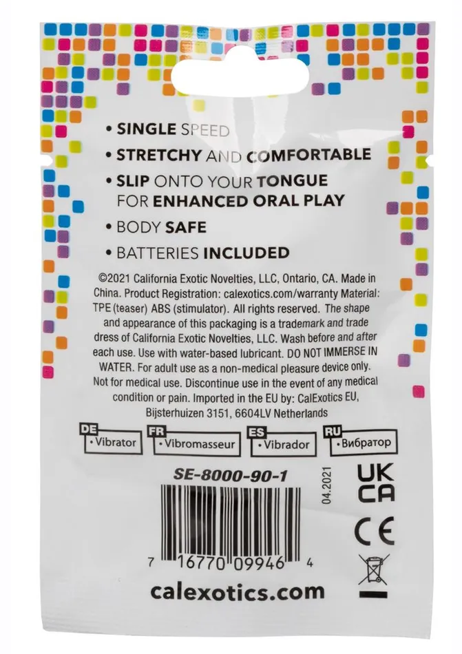 Female Sex Toys | Foil Pack Vibrating Tongue Teaser - Fun Packs
