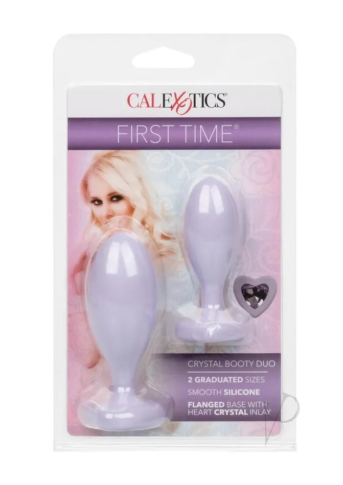 Male Sex Toys | First Time First Time Crystal Booty Duo Silicone Anal Plug
