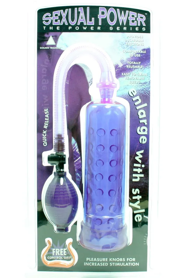 Male Sex Toys | Golden Triangle Sexual Power Pump W/Grip Laven