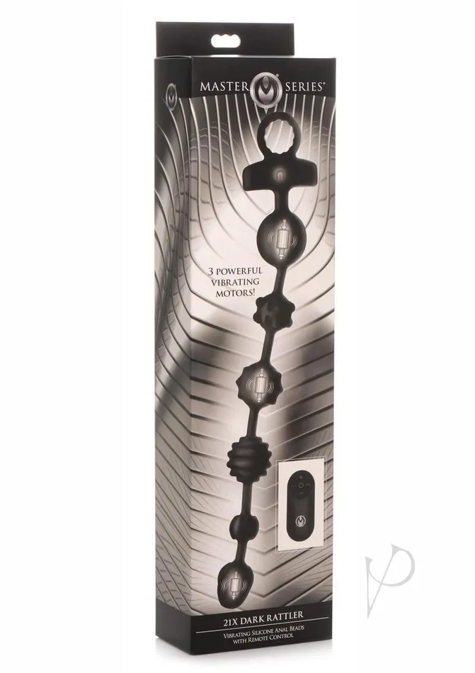 Master Series Vibrating Silicone Anal Beads with Remote Control | Master Series Male Sex Toys