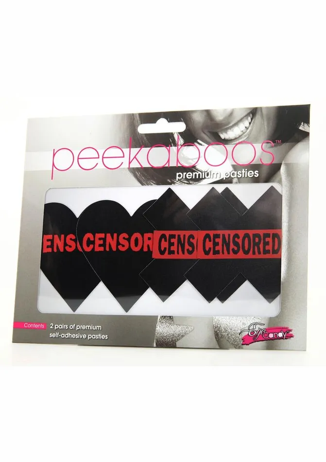 Peekaboo Censored Hearts and X Pasties | PEEKABOO Vibrators