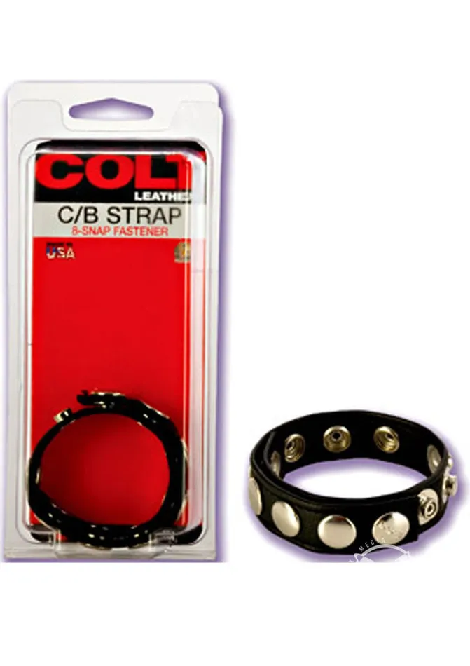 Restraints | California Exotic Novelties Colt Leather - 8 Snap Fastener
