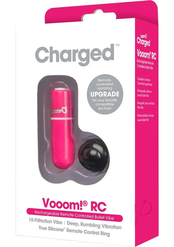 Screaming O Female Sex Toys Charged Vooom Remote Control Bullet Pink