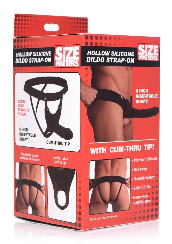Size Matters Female Sex Toys | Size Matters Hollow Silicone Dildo Strap-On