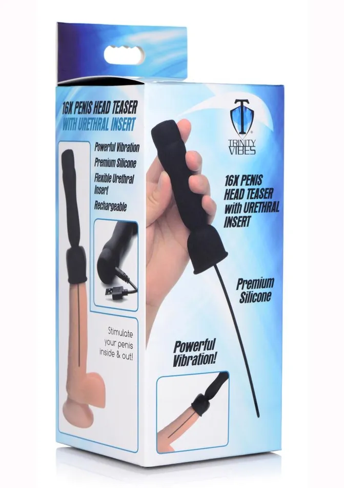 Trinity Men Male Sex Toys | Trinity Men Penis Head Teaser with Uretheral Insert