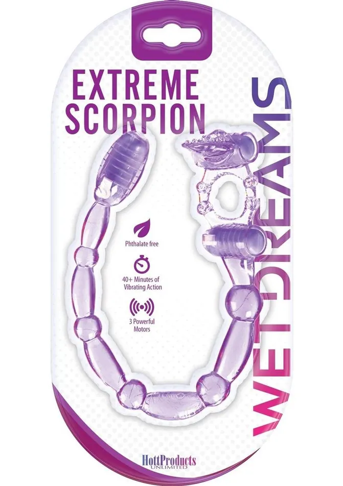 Wet Dreams Male Sex Toys | Super Xtreme Vibrating Scorpion Silicone Cock Ring Waterproof