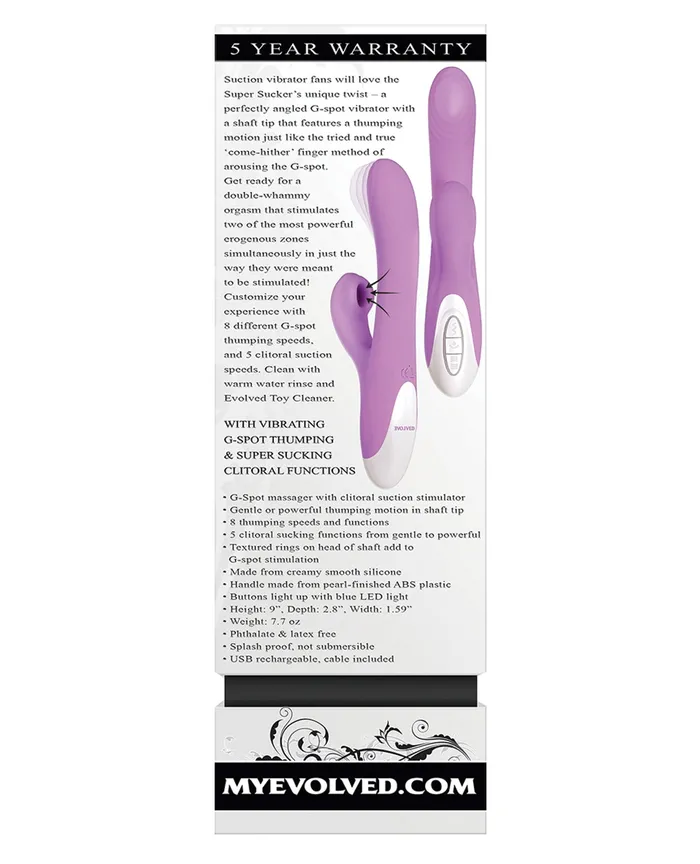 Evolved Vibrators | Evolved Super Sucker Dual Stim - Pink