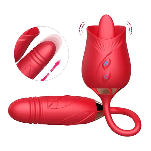 Vibrators | Aimitoy Licking Rose Vibrator Dildo Pro3 Pink