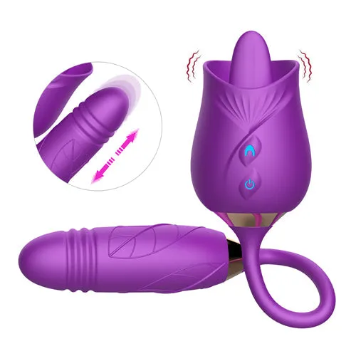 Vibrators | Aimitoy Licking Rose Vibrator Dildo Pro3 Pink