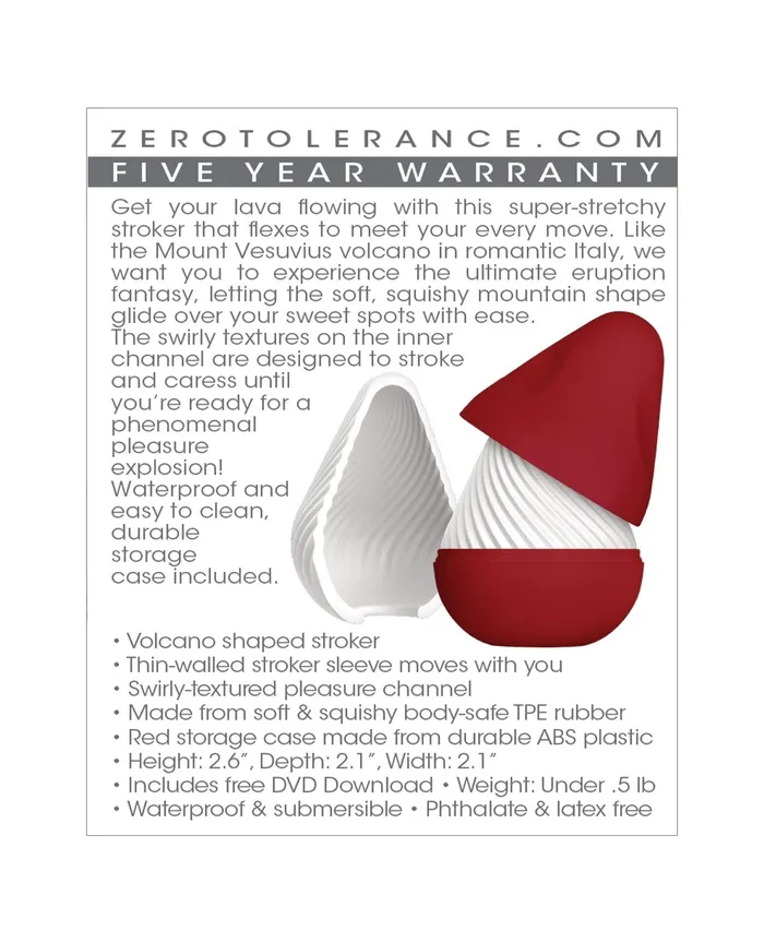 Zero Tolerance Vesuvias Stroker - White | Zero Tolerance Male Sex Toys